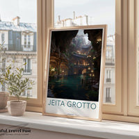 Jeita Grotto Poster | Lebanon Wall Art | Middle East Decor