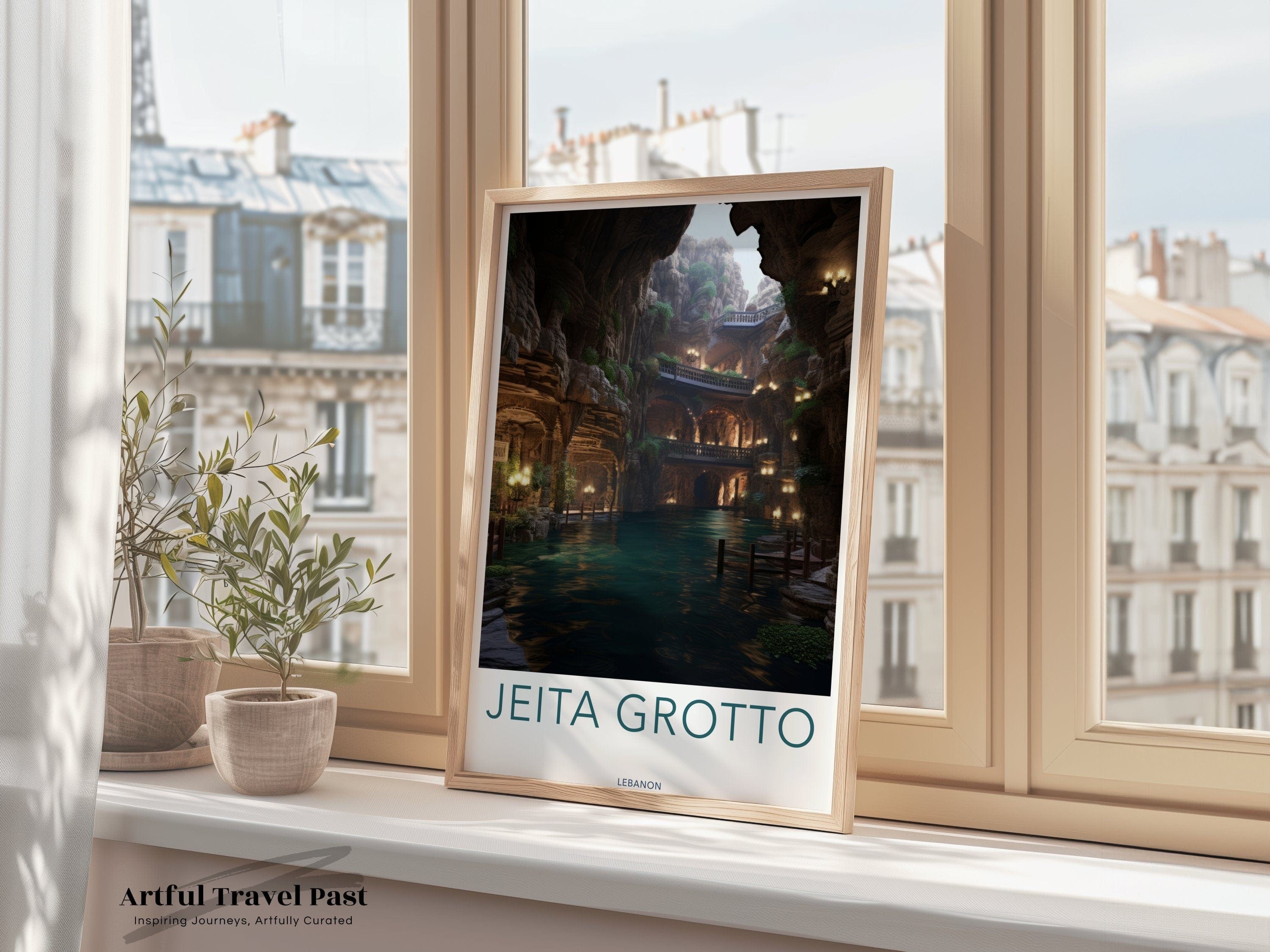 Jeita Grotto Poster | Lebanon Wall Art | Middle East Decor