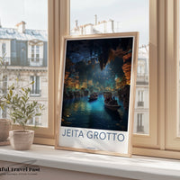 Jeita Grotto Poster | Lebanon Wall Art | Middle East Decor