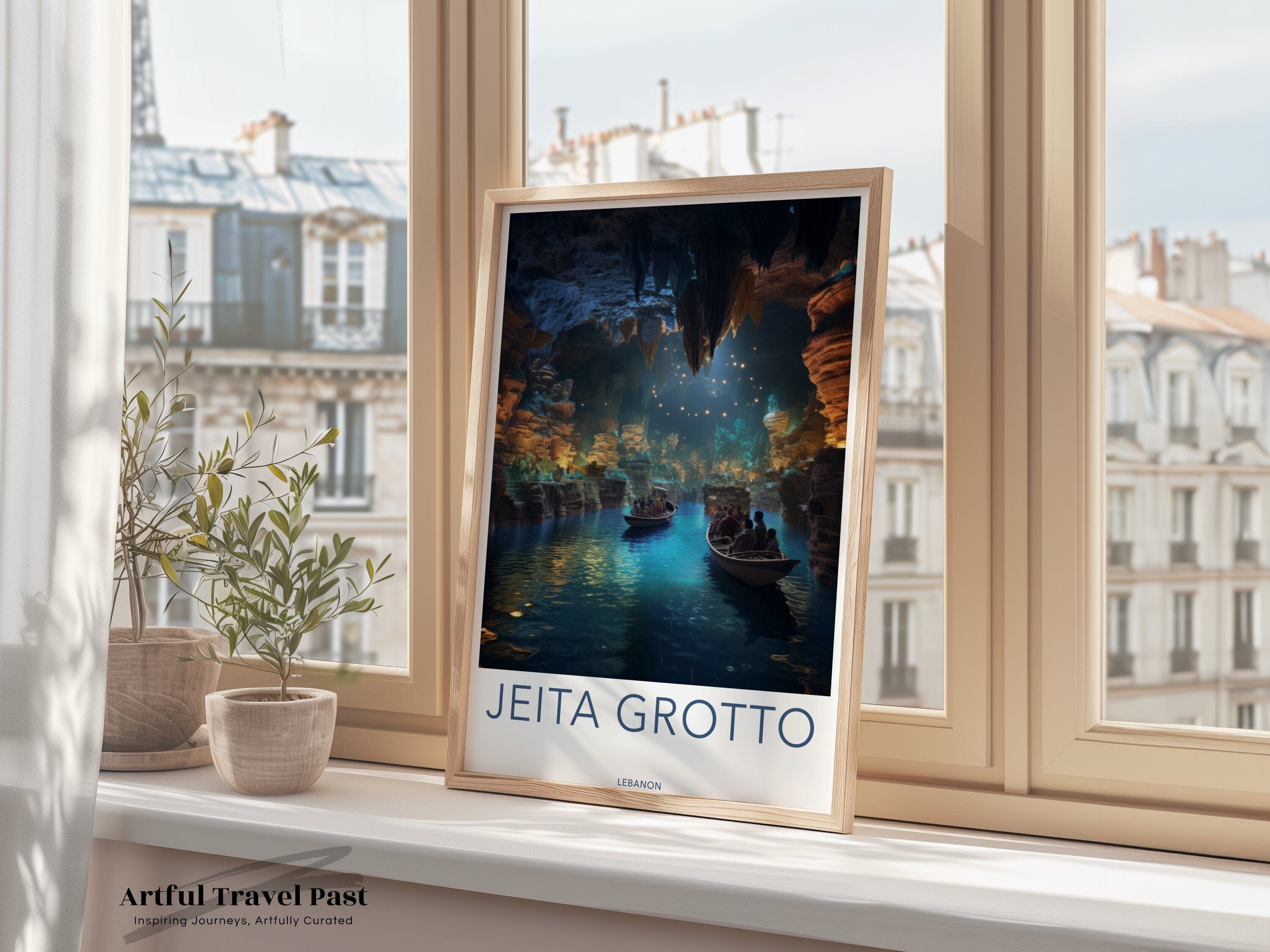 Jeita Grotto Poster | Lebanon Wall Art | Middle East Decor