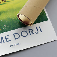 Jigme Dorji Poster - Bhutan Wall Art