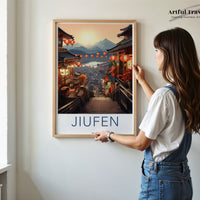 Jiufen Poster | Taiwan Wall Art | Asia Decor
