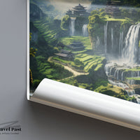 Jiulong Waterfalls Poster - China