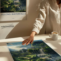 Jiulong Waterfalls Poster - China