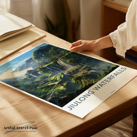 Jiulong Waterfalls Poster - China