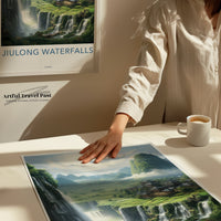Jiulong Waterfalls Poster | China  Wall Art | Asia Decor