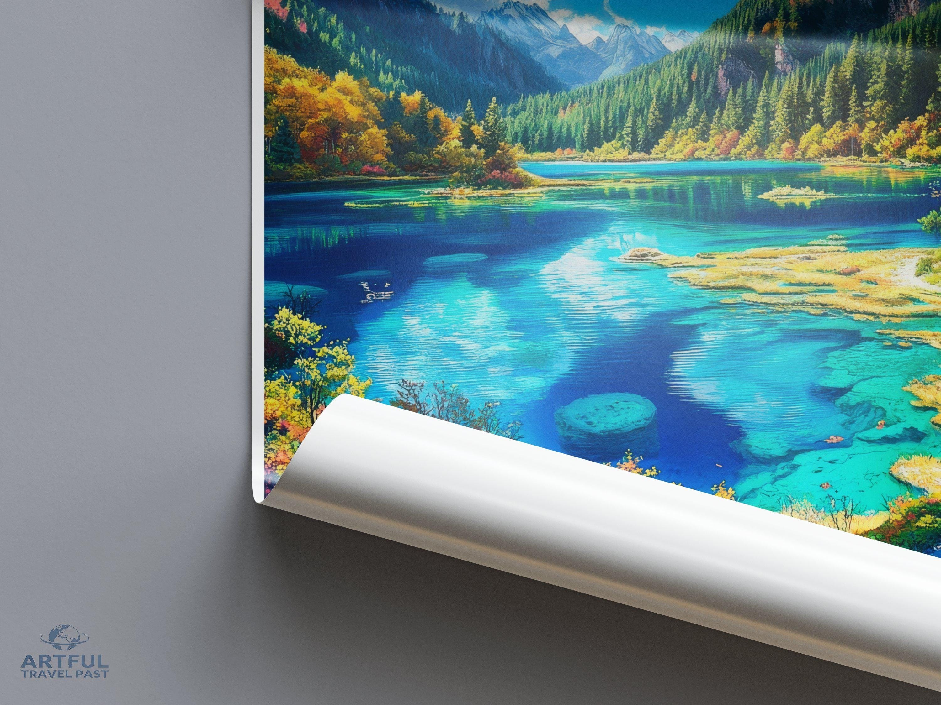 Jiuzhaigou National Park Poster | China Wall Art