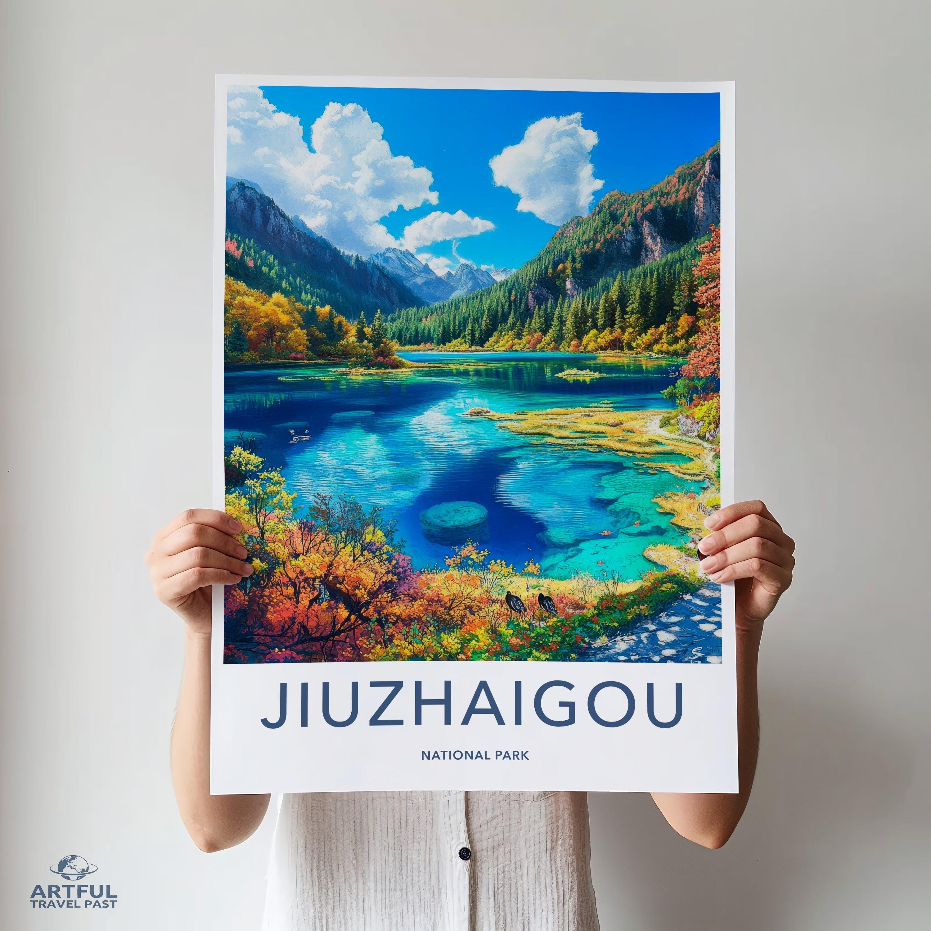 Jiuzhaigou National Park Poster | China Wall Art