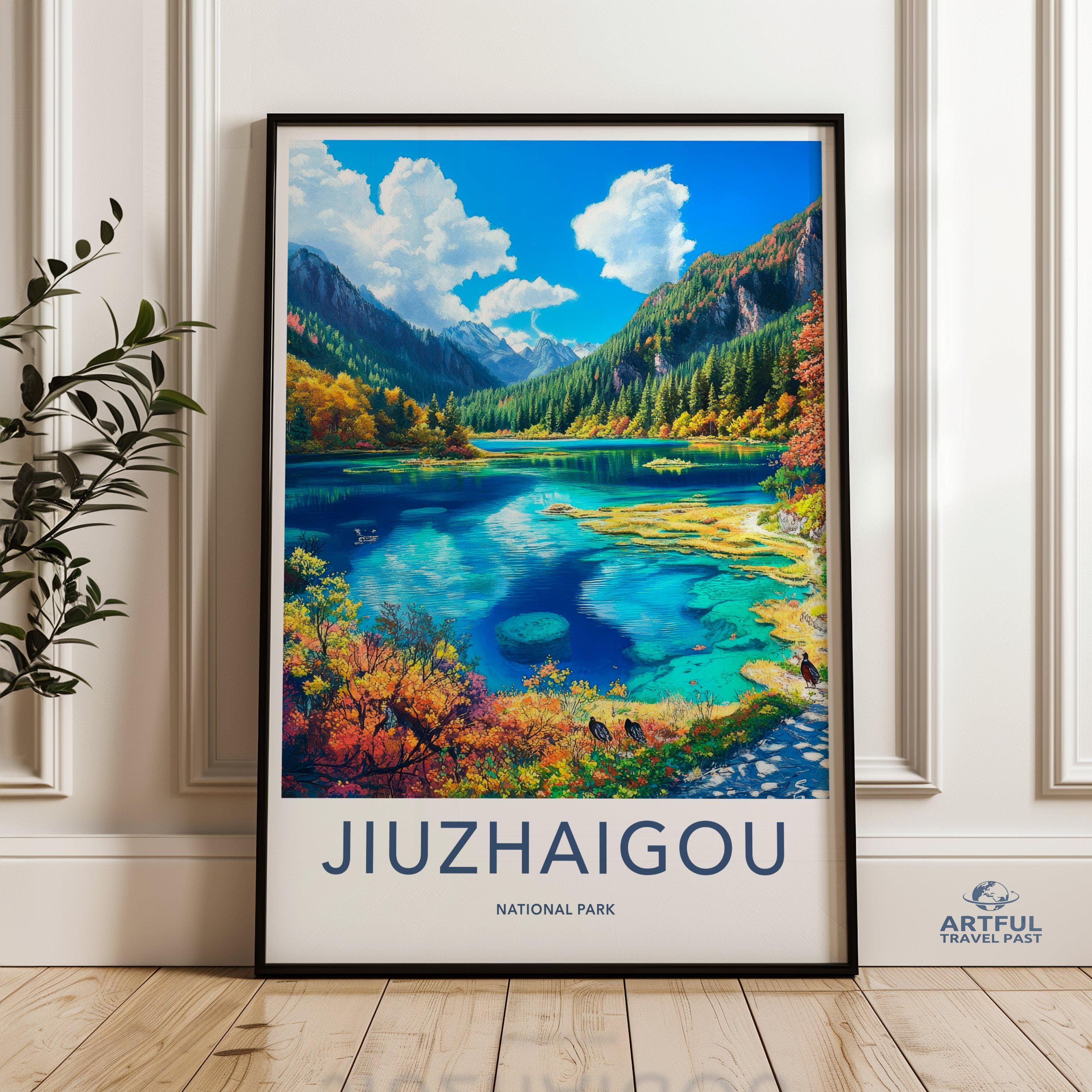 Jiuzhaigou National Park Poster | China Wall Art