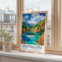 Jiuzhaigou Valley Poster | China Wall Art | Asia Decor