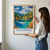 Jiuzhaigou Valley Poster | China Wall Art | Asia Decor