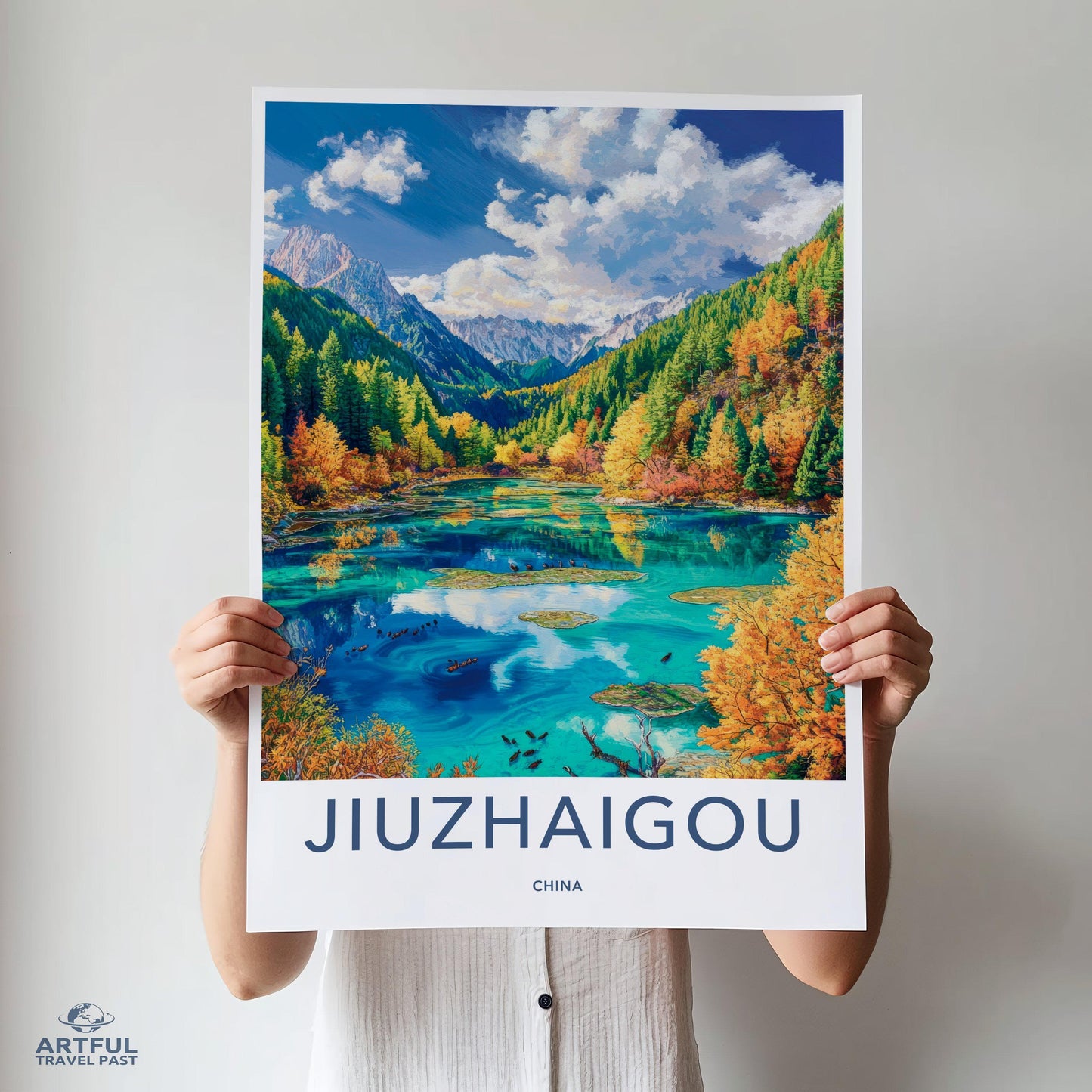 Jiuzhaigou Valley Poster | China Wall Art | Asia Decor