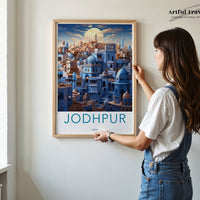 Jodhpur Poster | Rajasthan Wall Art | India Decor
