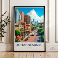 Johannesburg Poster | South Africa Wall Art | Africa Decor