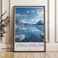 Jökulsárlón Poster | Vatnajökull Wall Art | Iceland Artwork