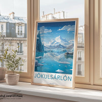 Jökulsárlón Poster | Vatnajökull Wall Art | Iceland Decor