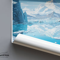 Jökulsárlón Poster | Vatnajökull Wall Art | Iceland Decor