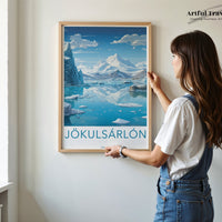 Jökulsárlón Poster | Vatnajökull Wall Art | Iceland Decor