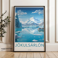 Jökulsárlón Poster | Vatnajökull Wall Art | Iceland Decor