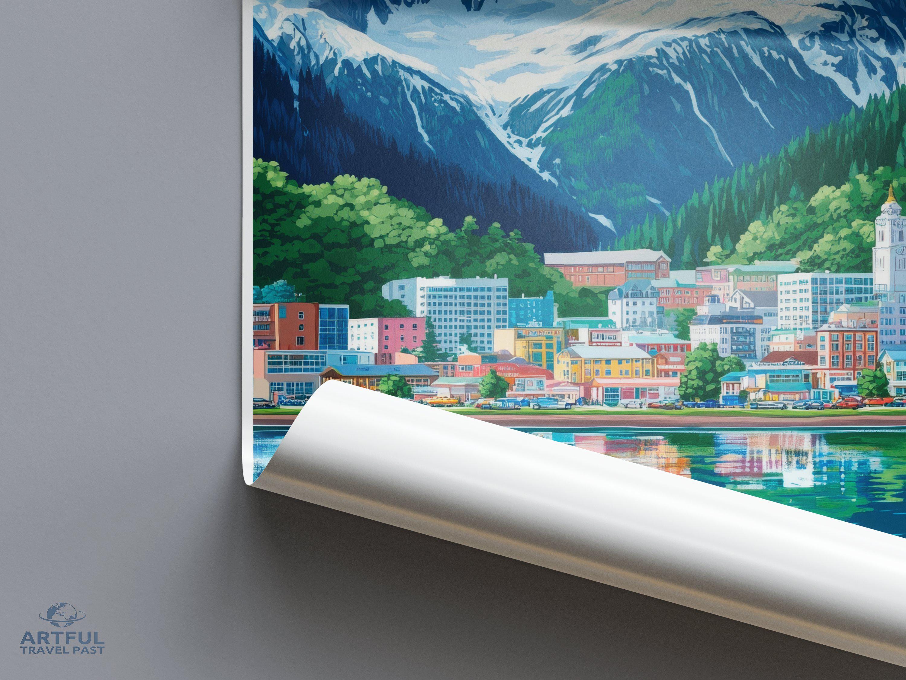 Juneau Poster | Alaska Wall Art | America Decor