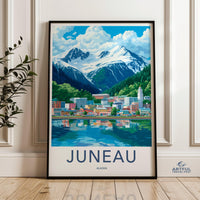 Juneau Poster | Alaska Wall Art | America Decor