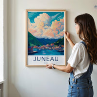Juneau Poster | Alaska Wall Art | America Decor