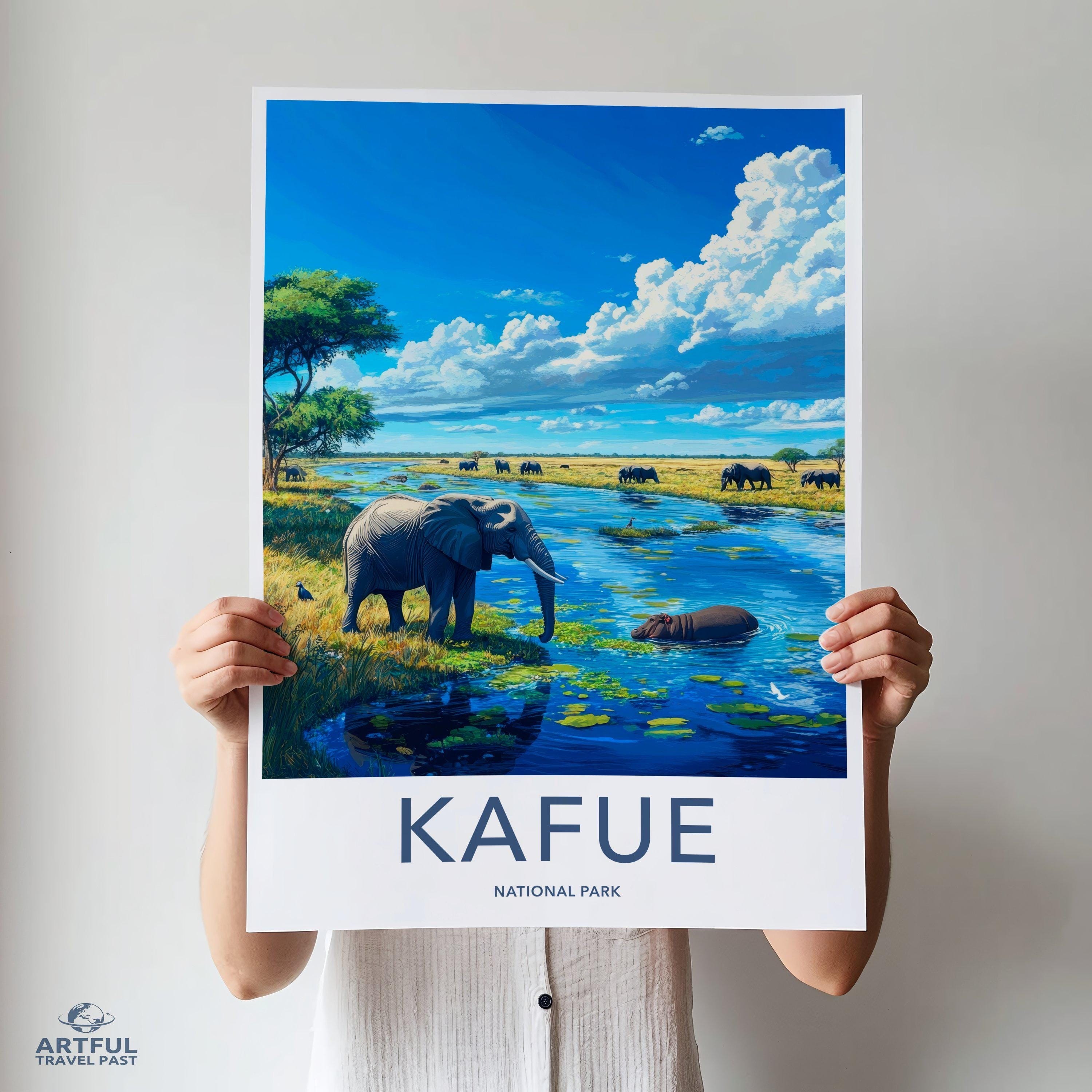 Kafue National Park Poster | Zambia Wall Art