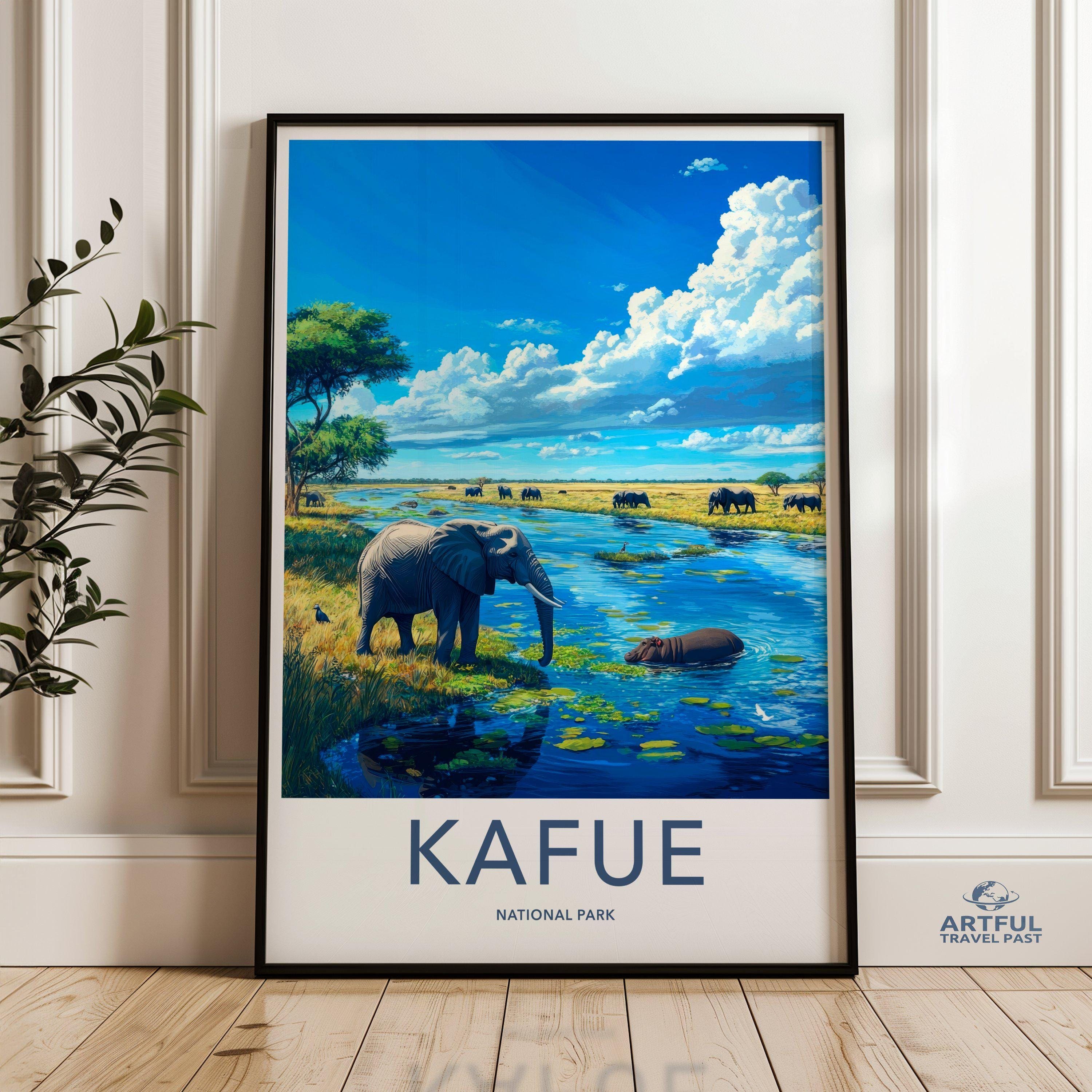 Kafue National Park Poster | Zambia Wall Art