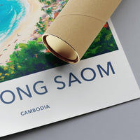 Kampong Saom Poster - Cambodia Wall Art