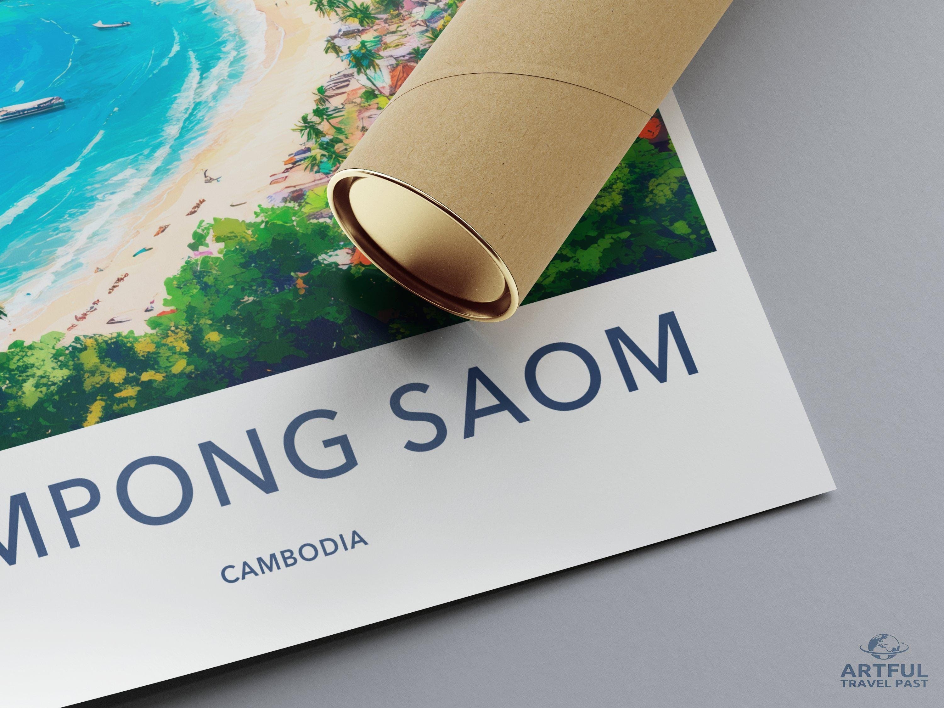 Kampong Saom Poster - Cambodia Wall Art