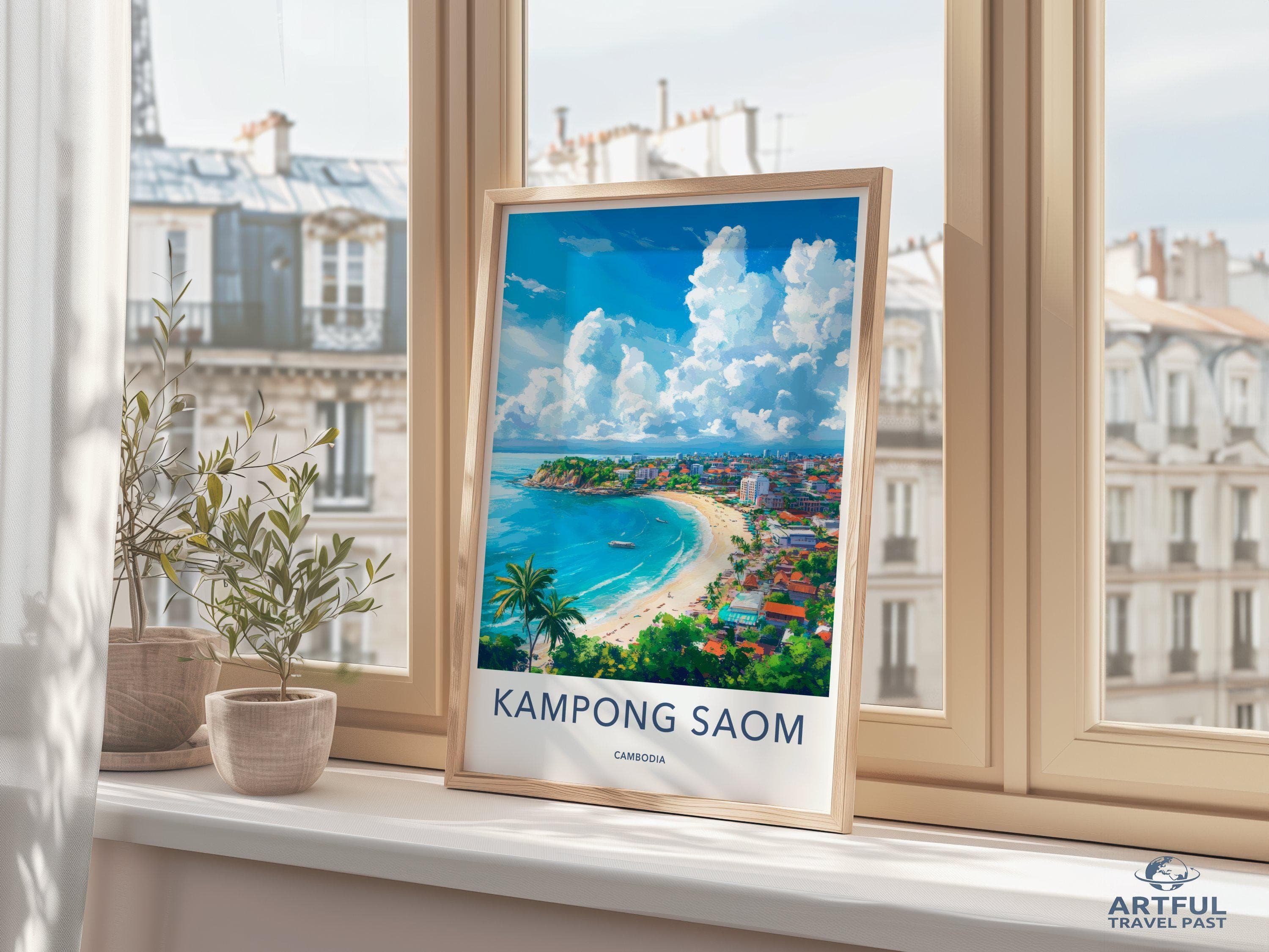 Kampong Saom Poster - Cambodia Wall Art