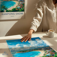 Kampong Saom Poster - Cambodia Wall Art