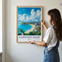 Kampong Saom Poster - Cambodia Wall Art