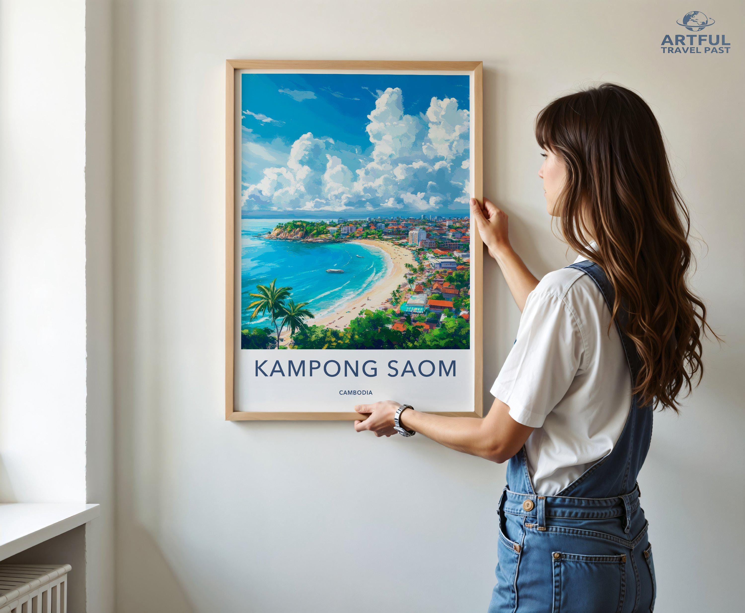 Kampong Saom Poster - Cambodia Wall Art