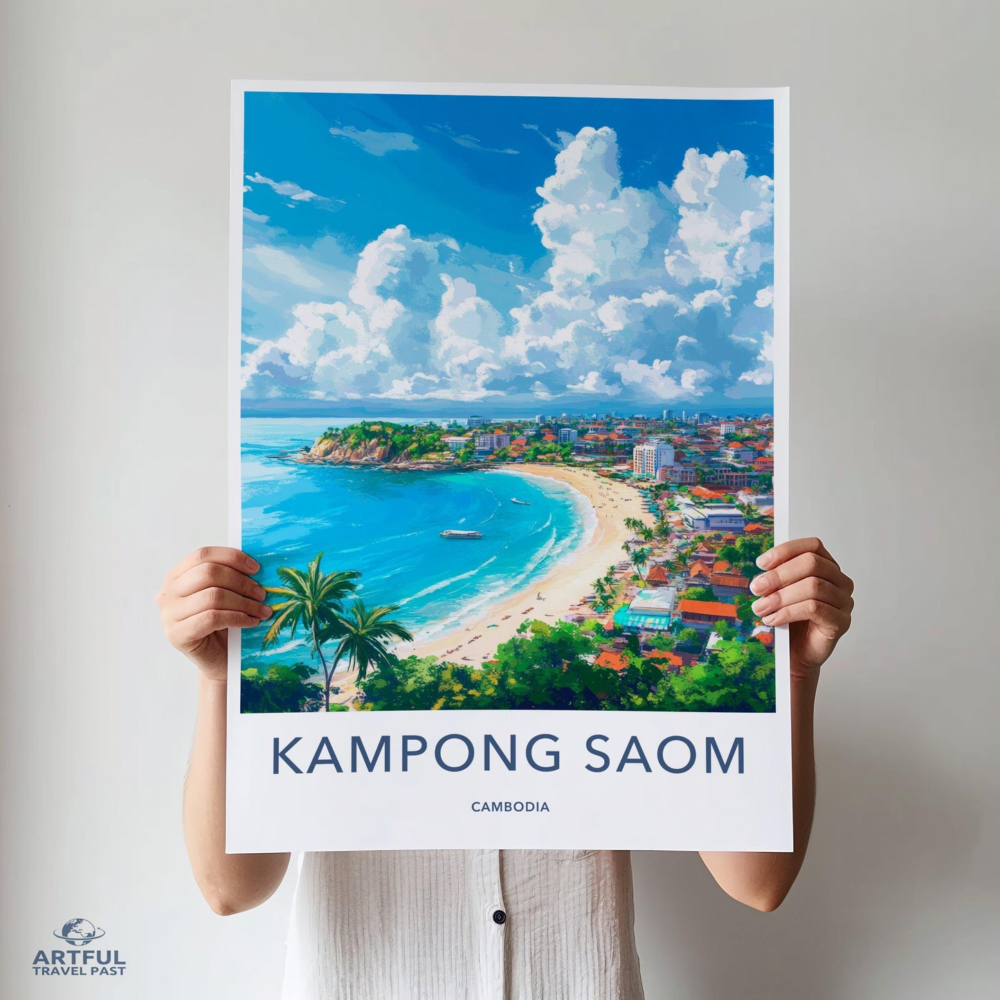 Kampong Saom Poster - Cambodia Wall Art