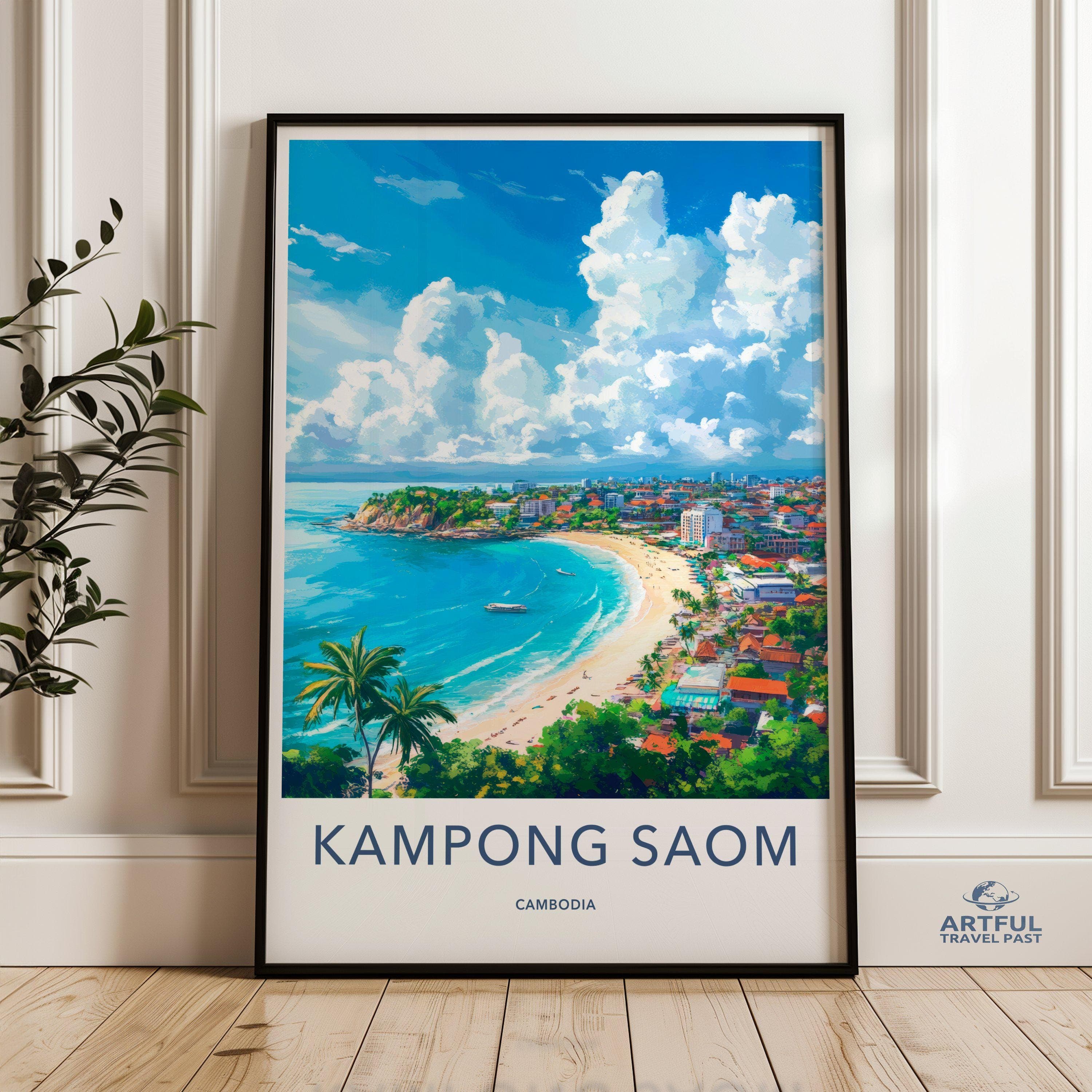 Kampong Saom Poster - Cambodia Wall Art