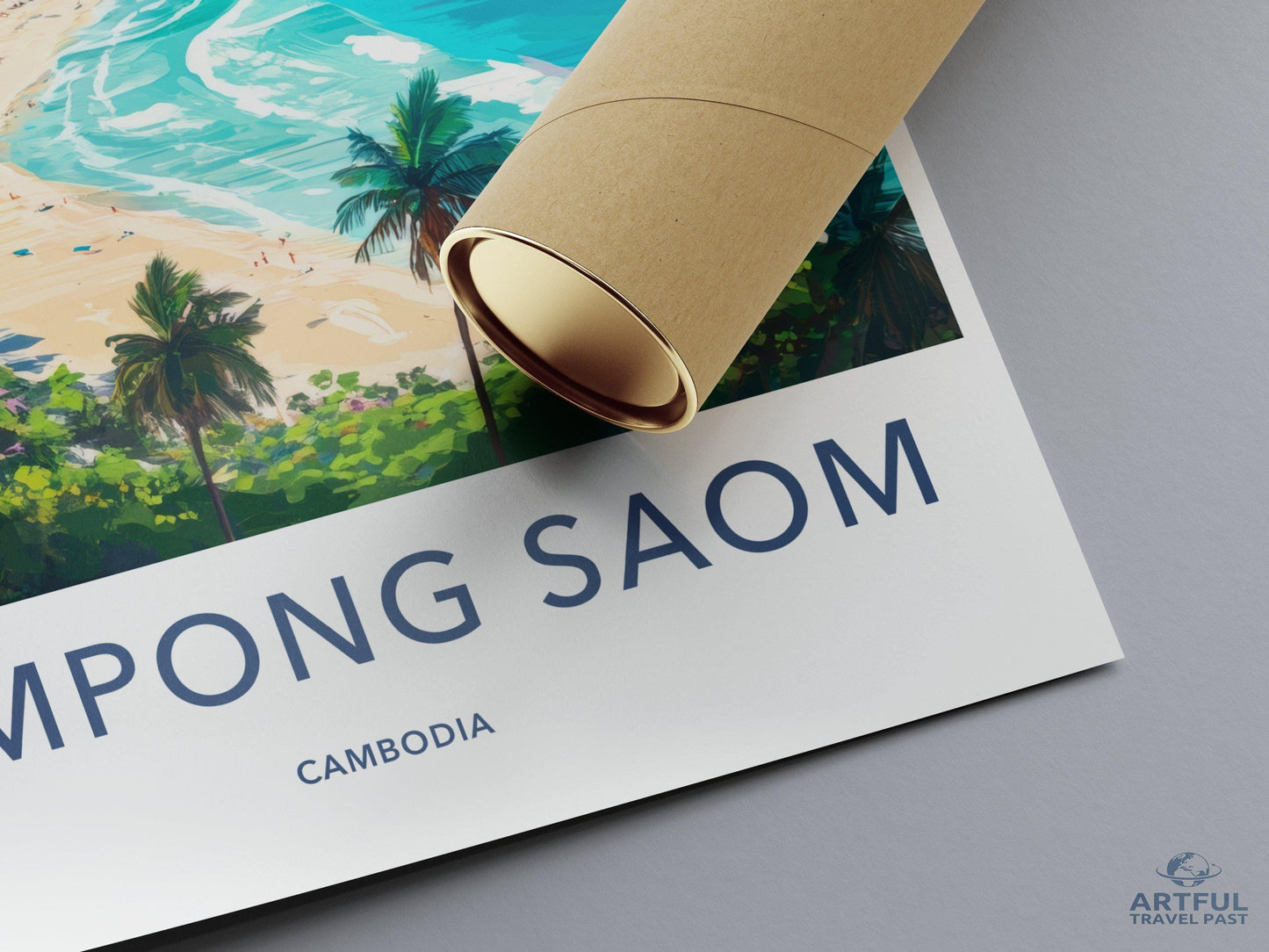 Kampong Saom Poster - Cambodia Wall Art