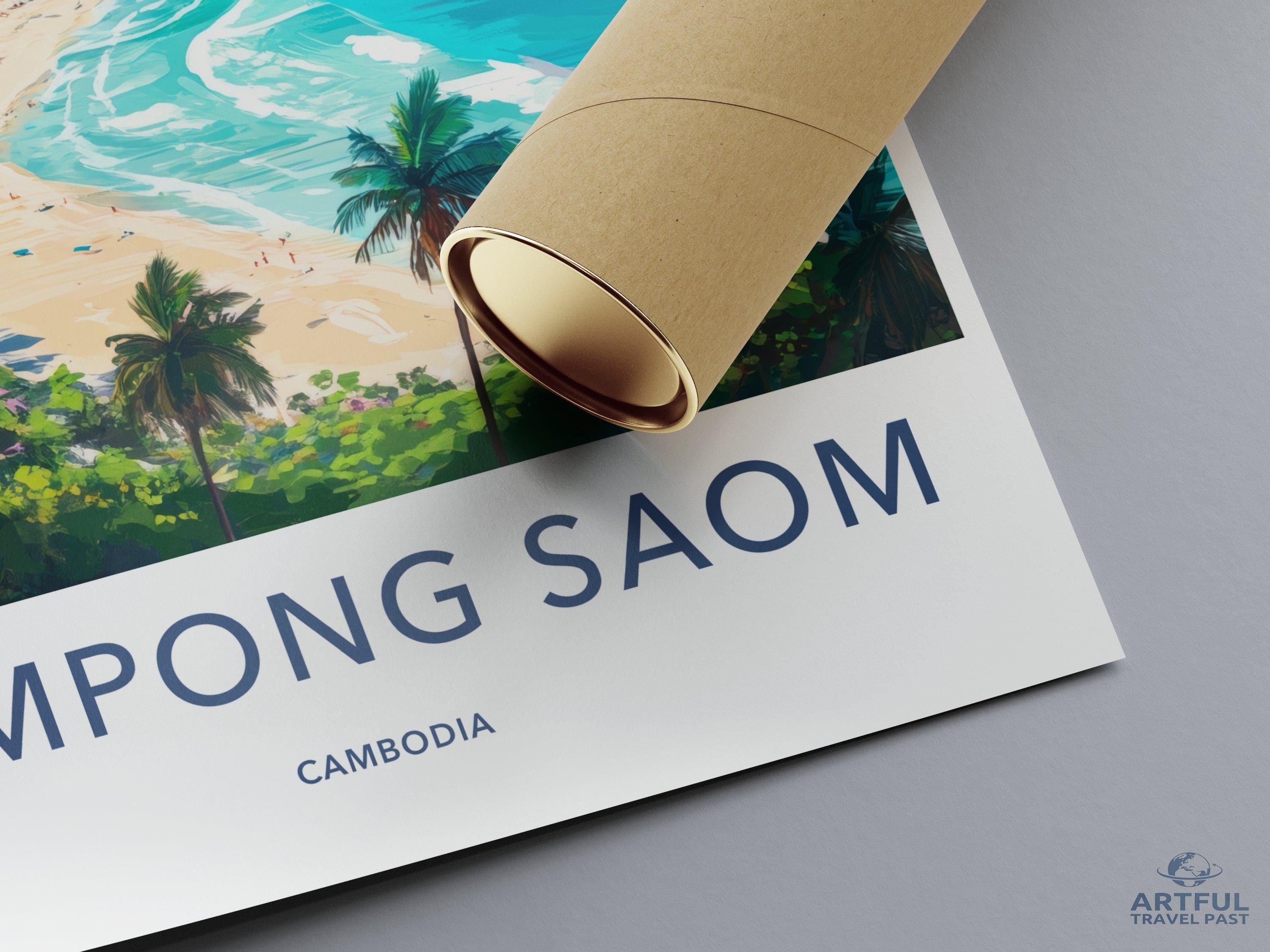Kampong Saom Poster - Cambodia Wall Art