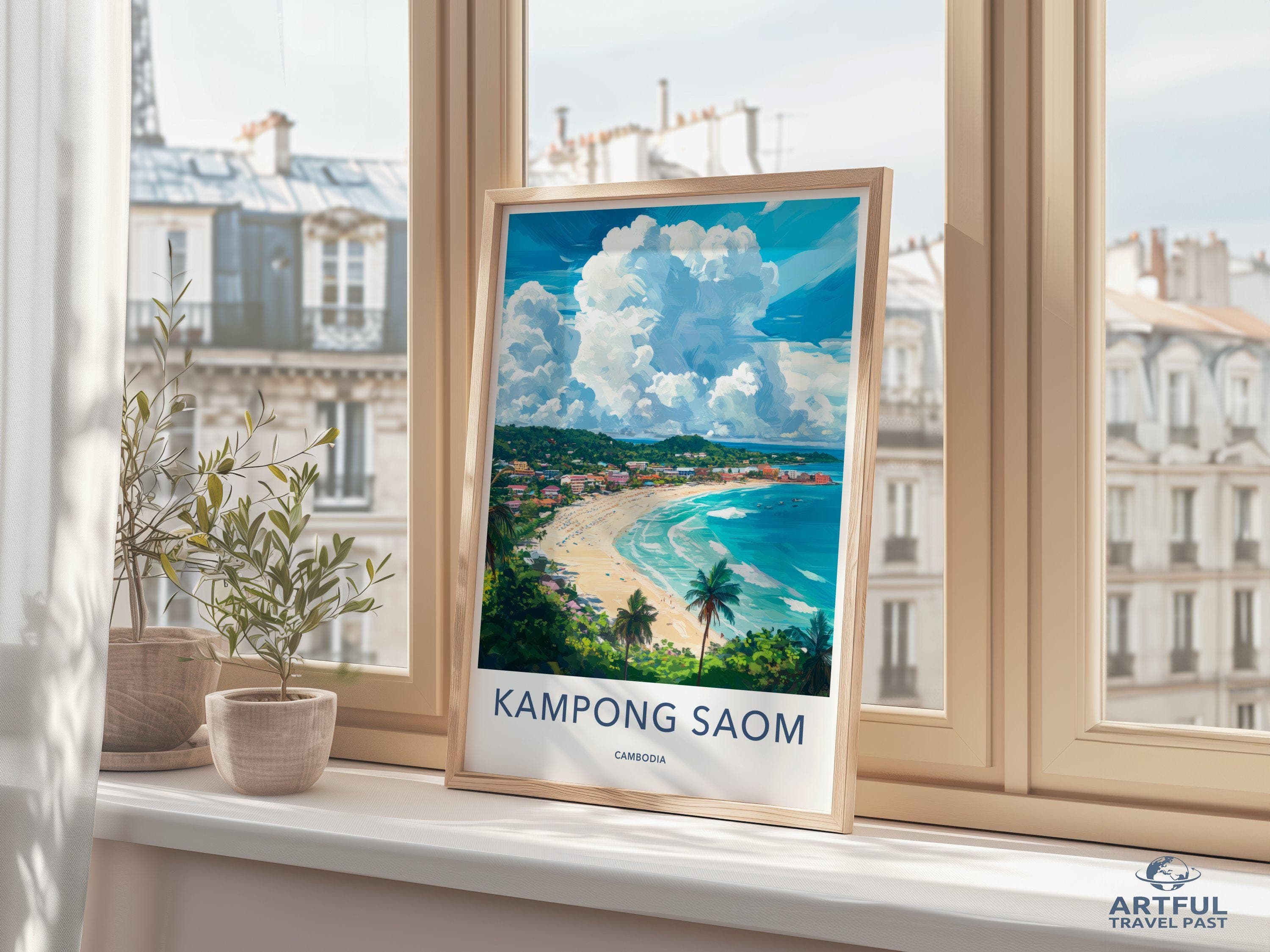 Kampong Saom Poster - Cambodia Wall Art