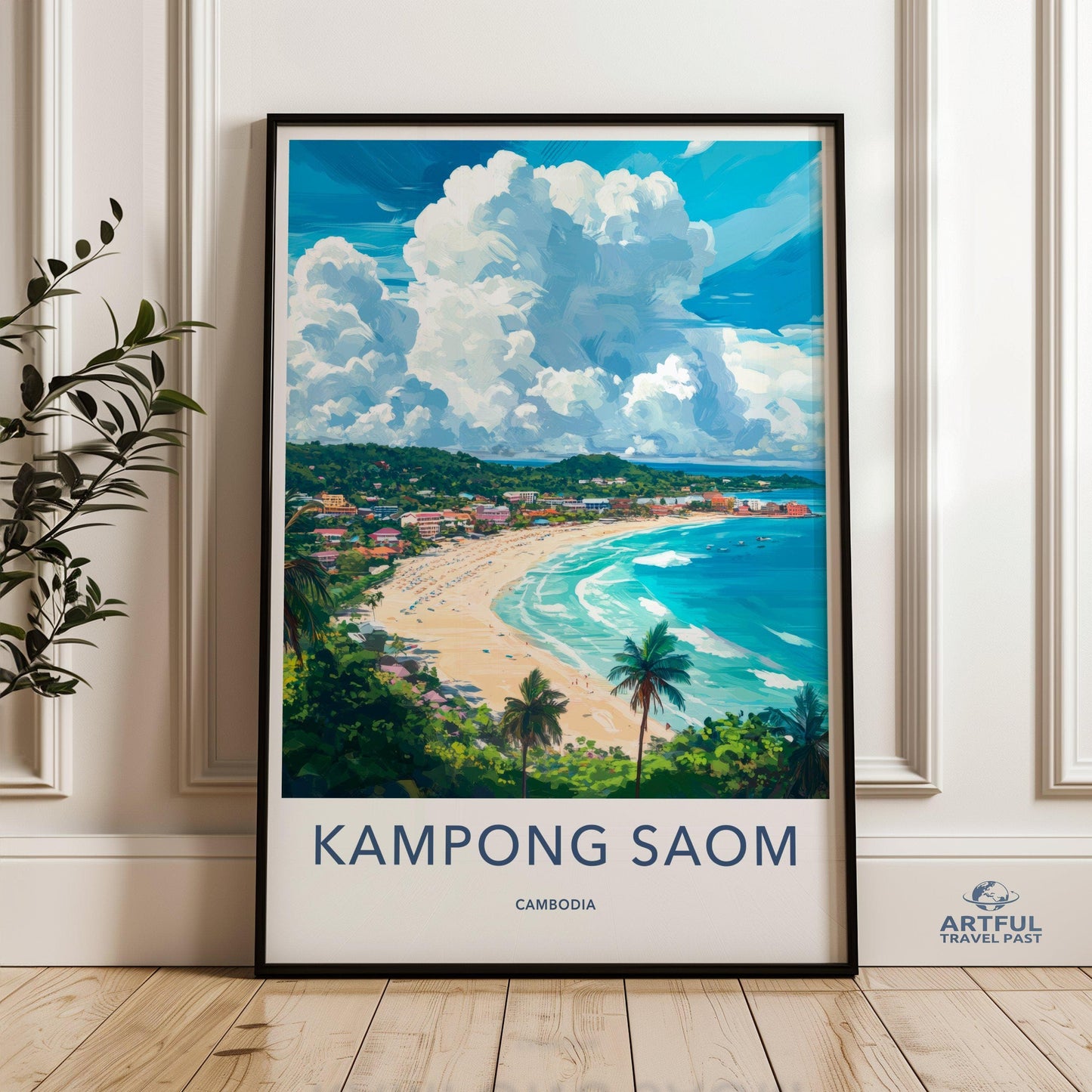 Kampong Saom Poster - Cambodia Wall Art