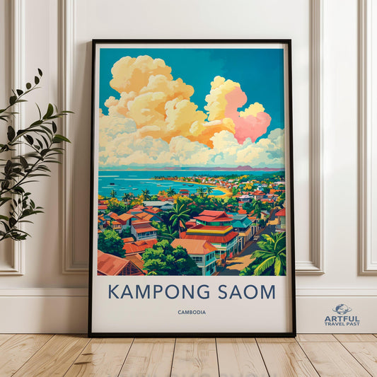 Kampong Saom Poster - Cambodia Wall Art