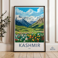 Kashmir Poster | Jammu and Kashmir Wall Art | India Decor
