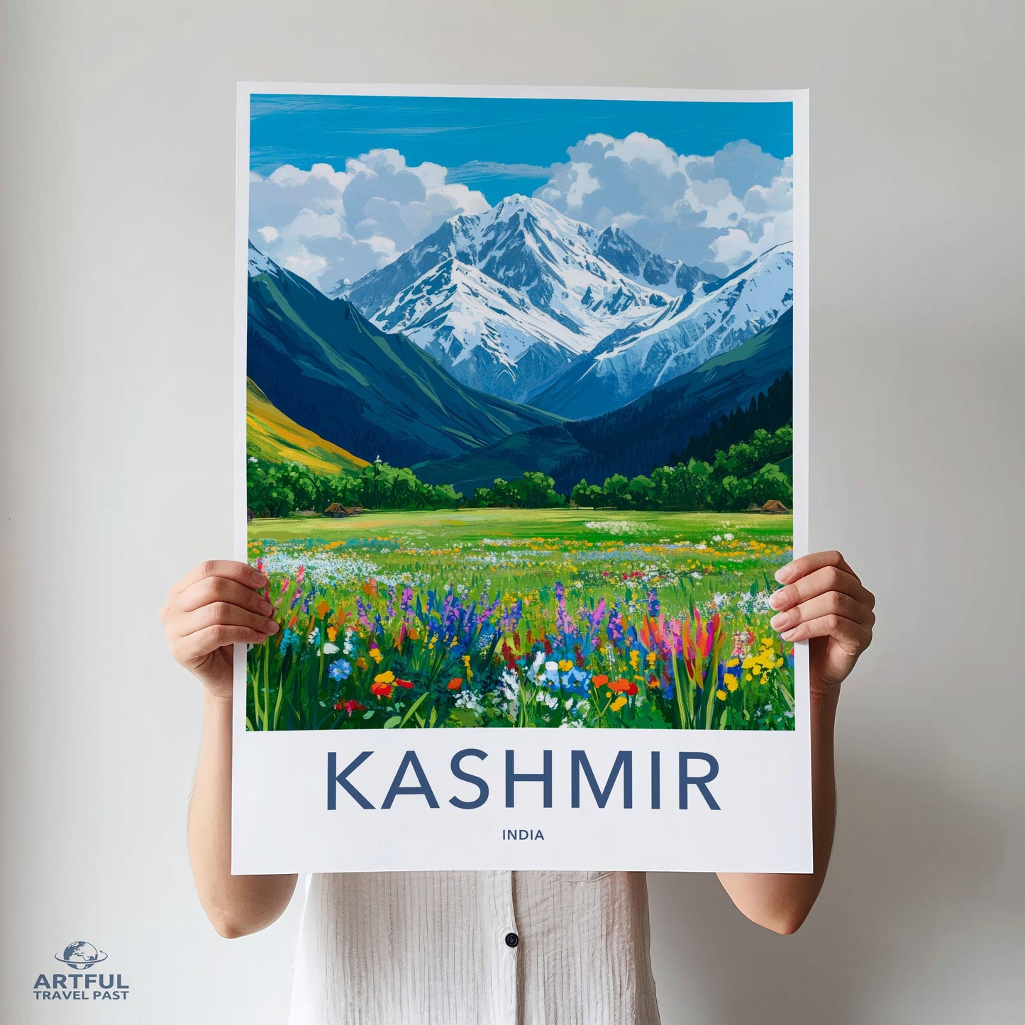Kashmir Poster | Jammu and Kashmir Wall Art | India Decor