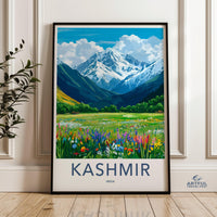 Kashmir Poster | Jammu and Kashmir Wall Art | India Decor