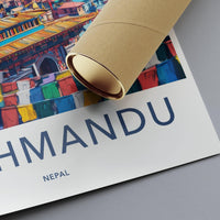 Kathmandu Poster - Nepal Wall Art