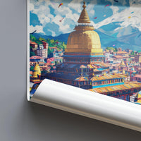 Kathmandu Poster - Nepal Wall Art