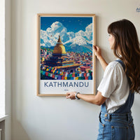 Kathmandu Poster - Nepal Wall Art
