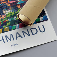 Kathmandu Poster - Nepal Wall Art