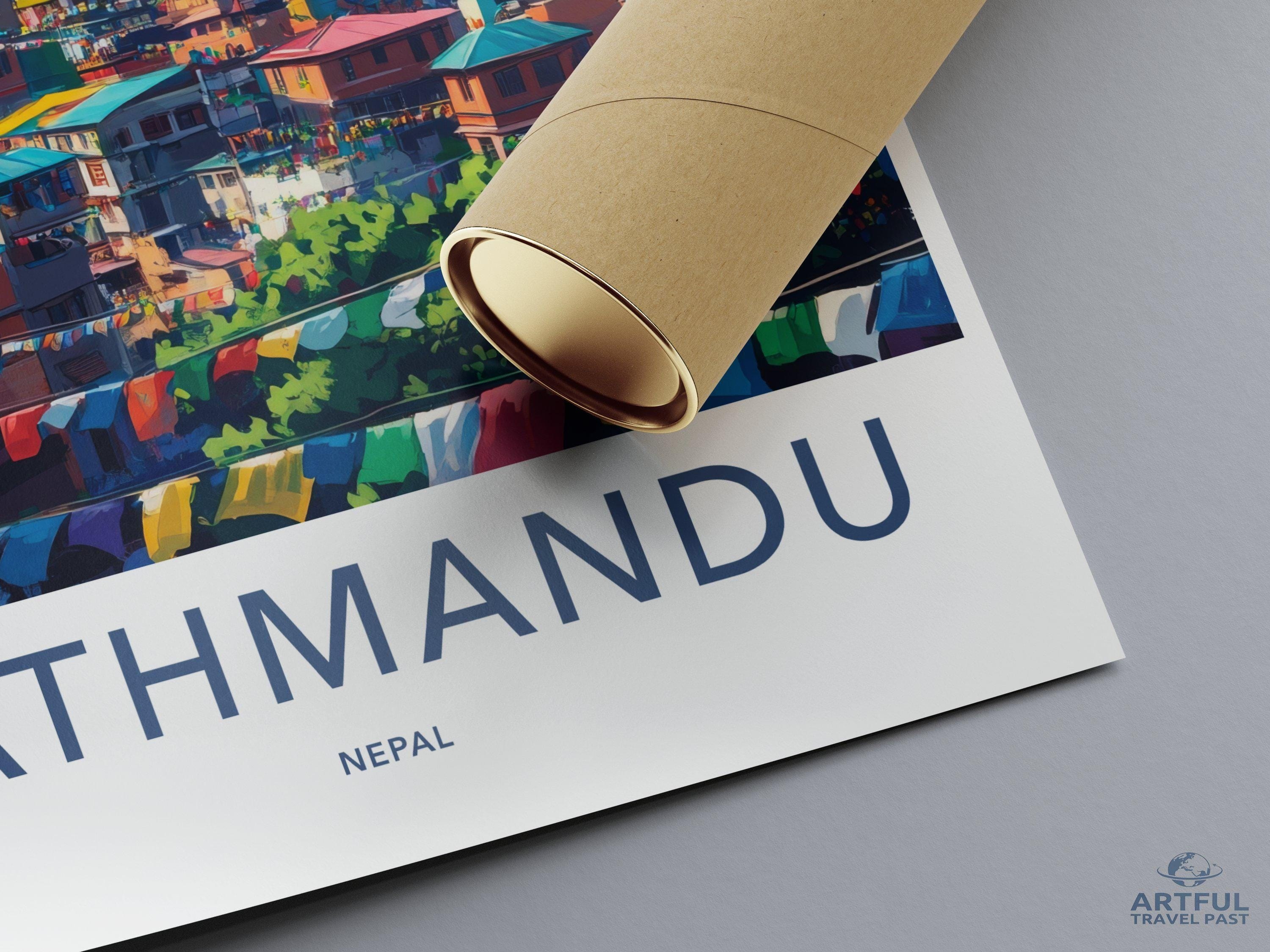 Kathmandu Poster - Nepal Wall Art