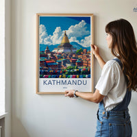 Kathmandu Poster - Nepal Wall Art